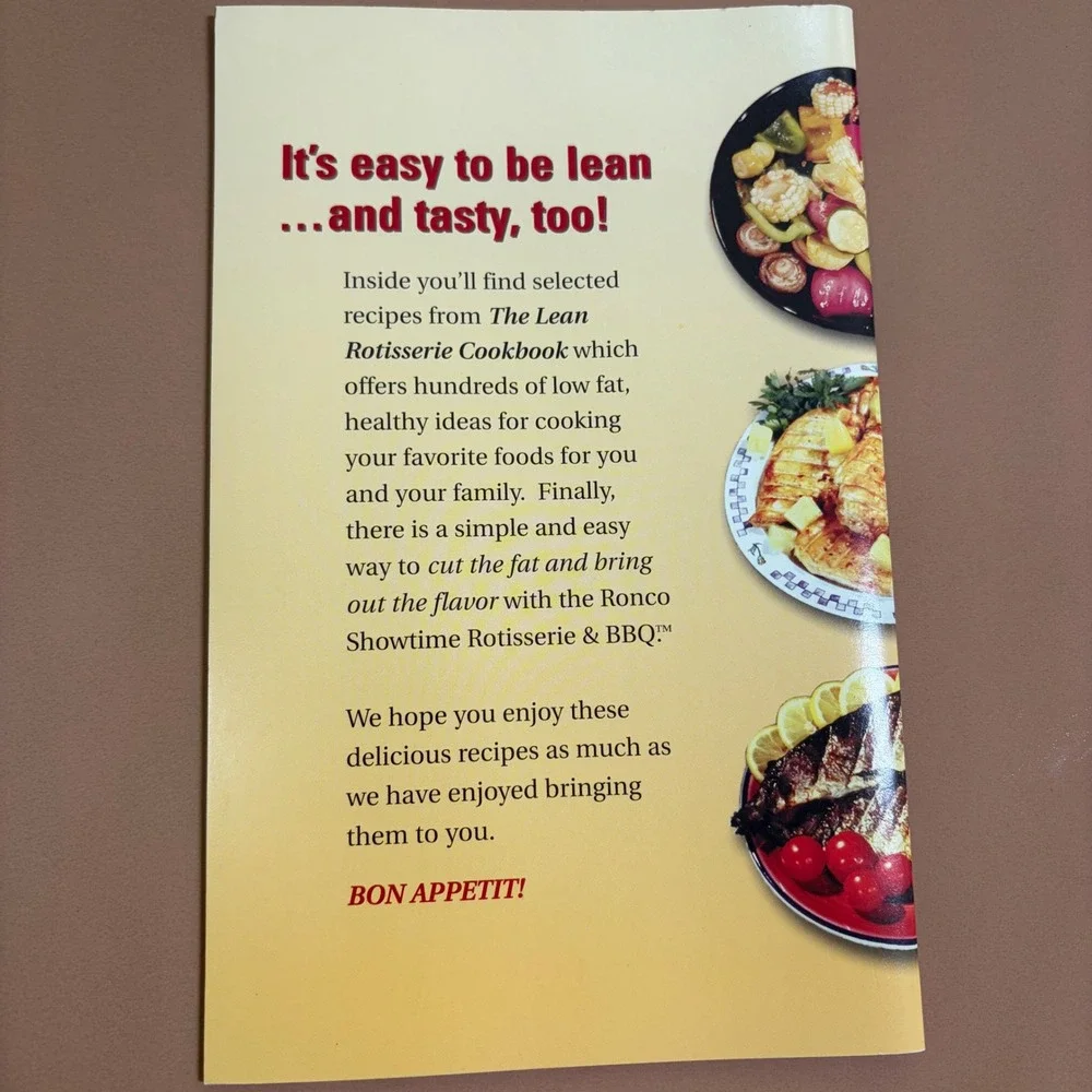 Ronco Showtime Rotisserie BBQ Instruction Manual and Lean Recipe Booklet Set